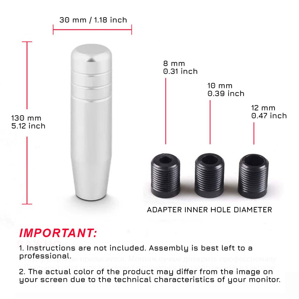EXTENDED GEAR SHIFT KNOB "JDM-STYLE" - METALLIC