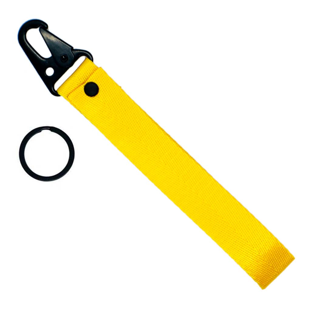 YELLOW LOOP KEYCHAIN WITH CARABINER