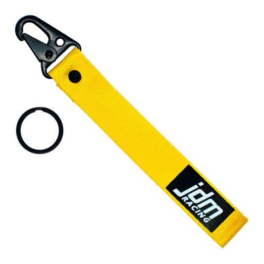 YELLOW JDM LOOP KEYCHAIN WITH CARABINER