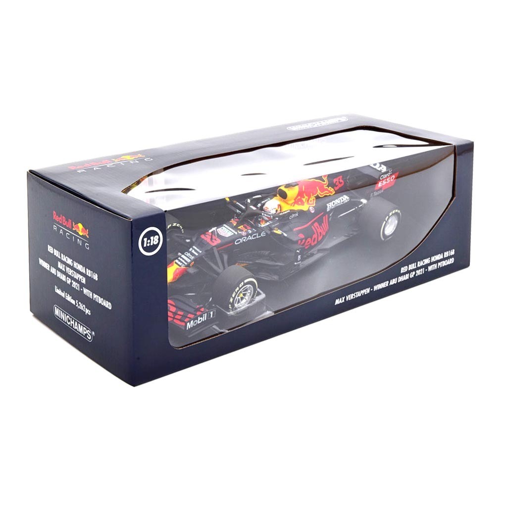 RED BULL RB16B WINNER GP ABU DHABI - 2021 VERSTAPPEN - MINICHAMPS 1:18