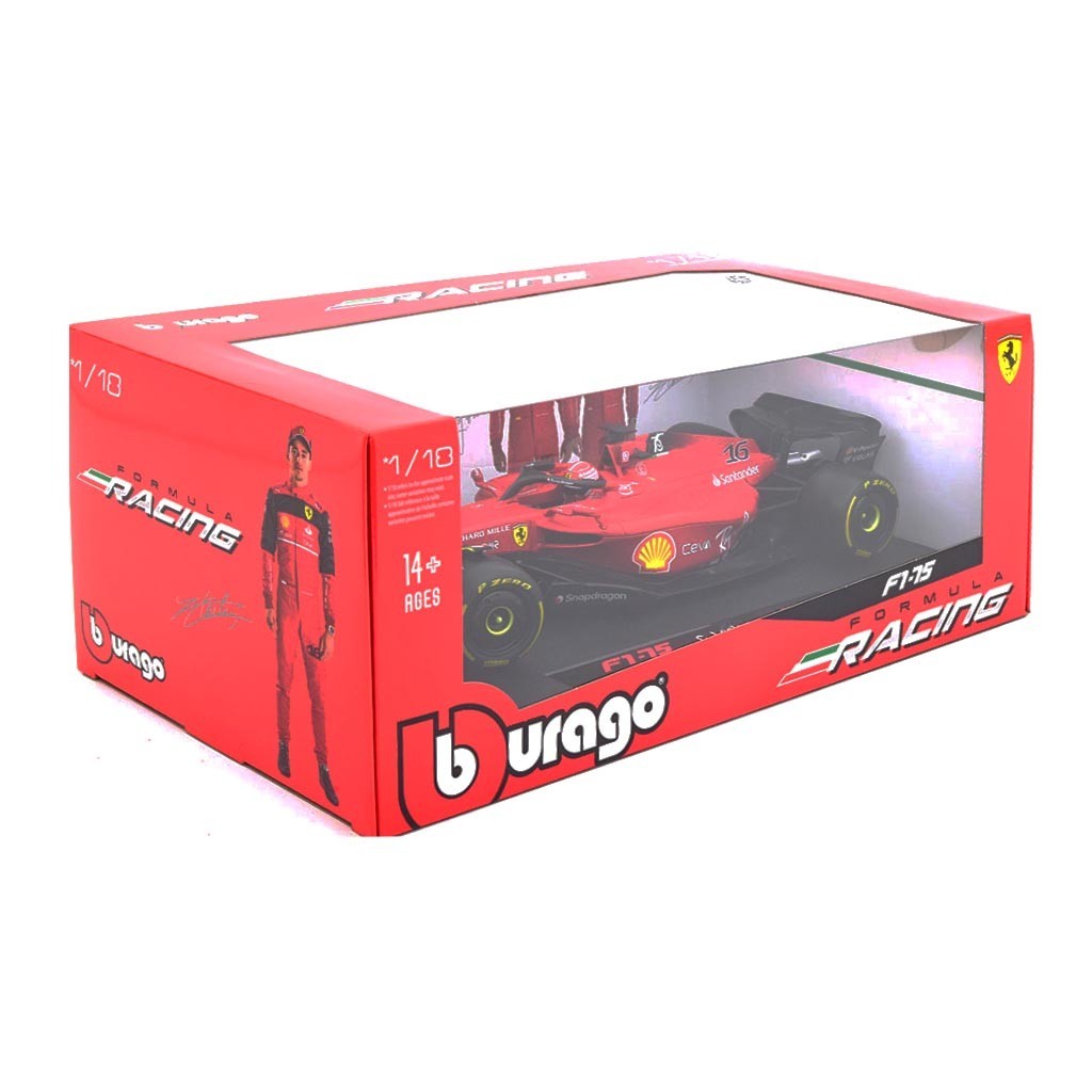 FERRARI F1-75 MEDIUM TYRES 2022 LECLERC BBURAGO - 1:18
