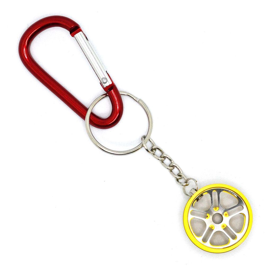 WHEEL-SHAPED RIM WITH CARABIN - GOLD