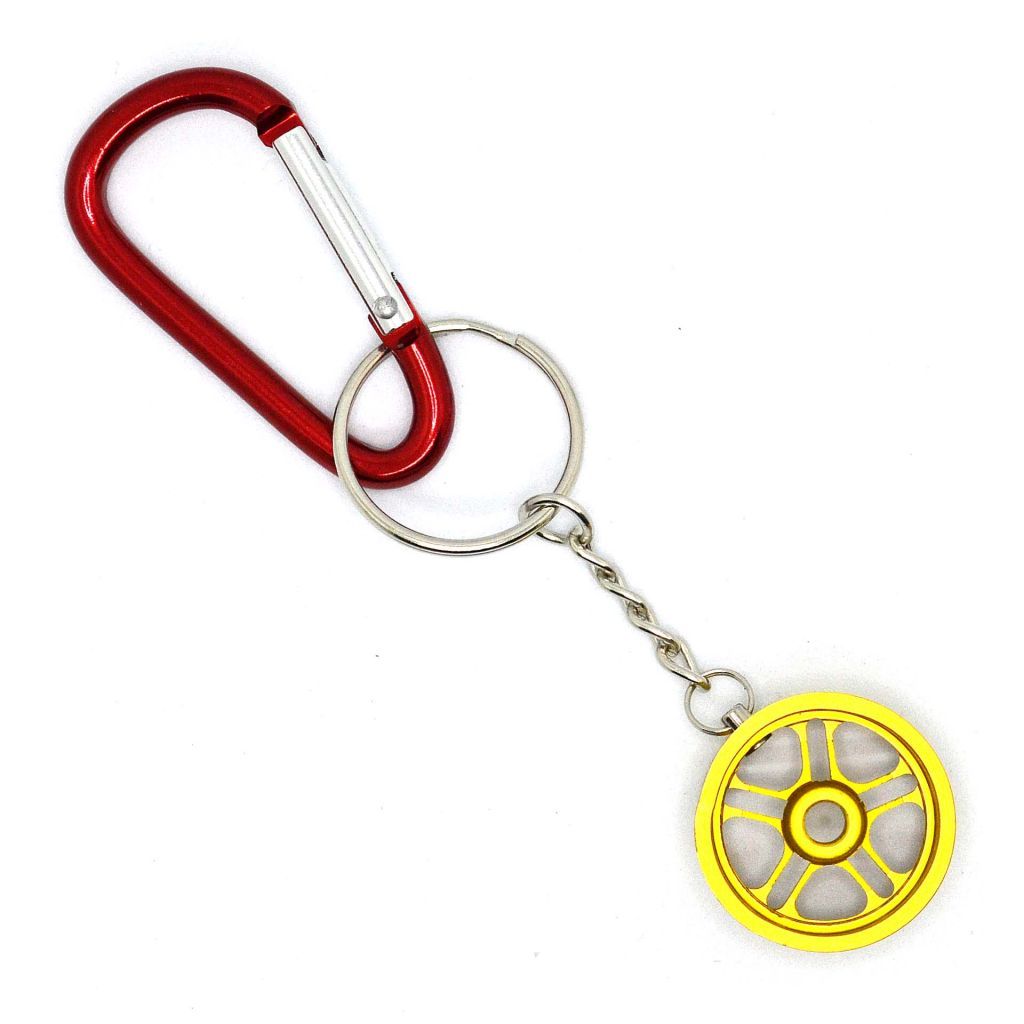 WHEEL-SHAPED RIM WITH CARABIN - GOLD