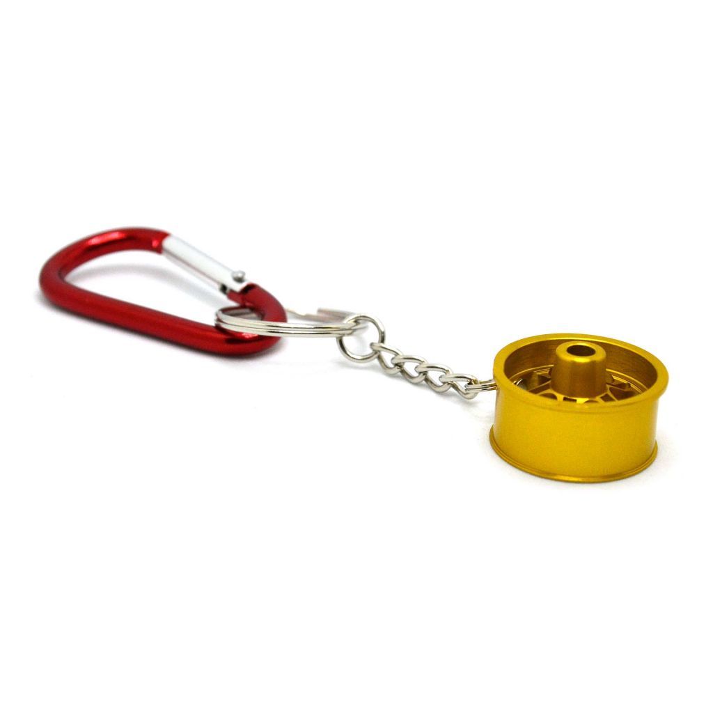 WHEEL-SHAPED RIM WITH CARABIN - GOLD
