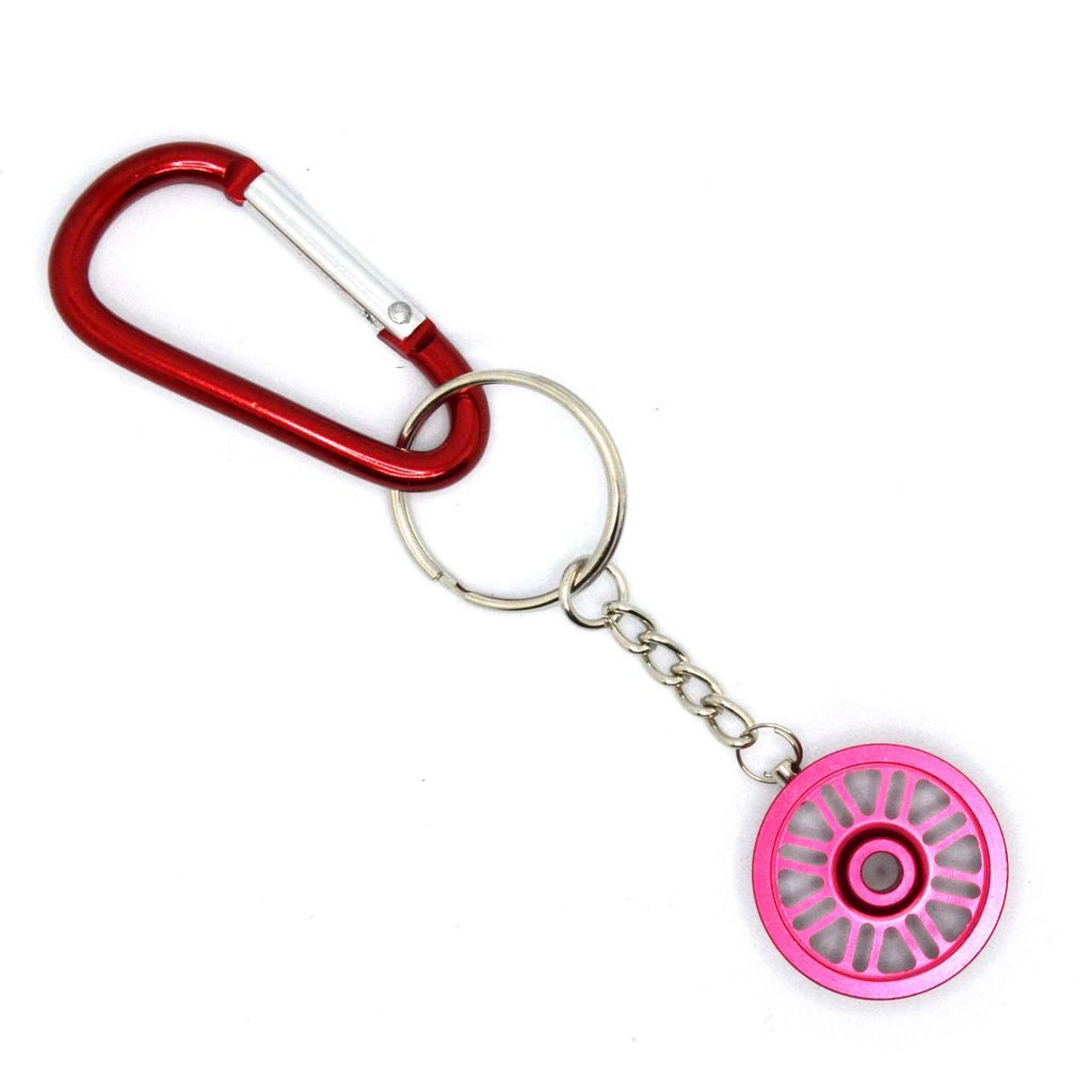 WHEEL-SHAPED RIM WITH CARABIN - RED
