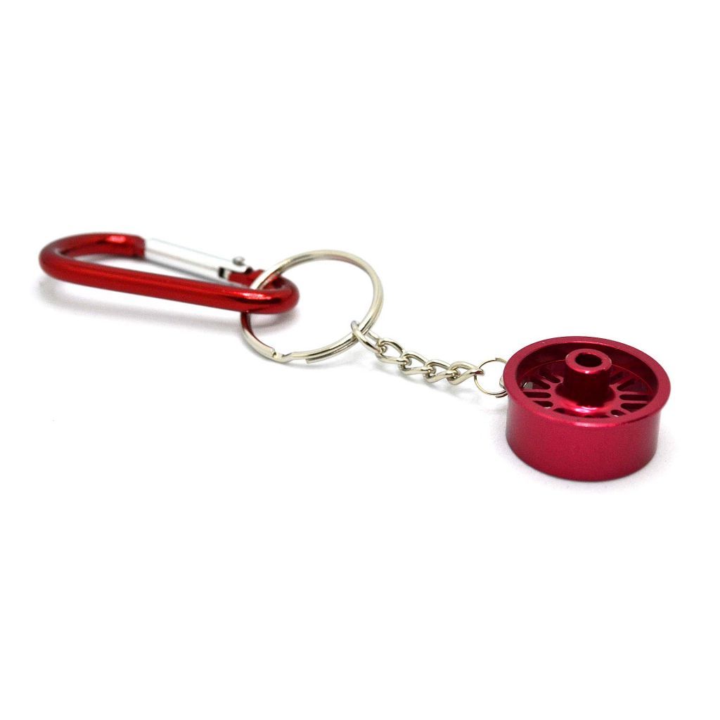 WHEEL-SHAPED RIM WITH CARABIN - RED