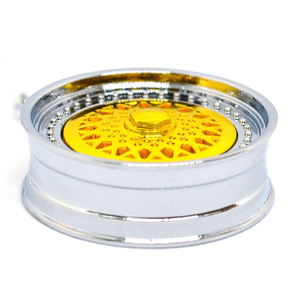 WHEEL DISK (RIM) KEYCHAIN - GOLD