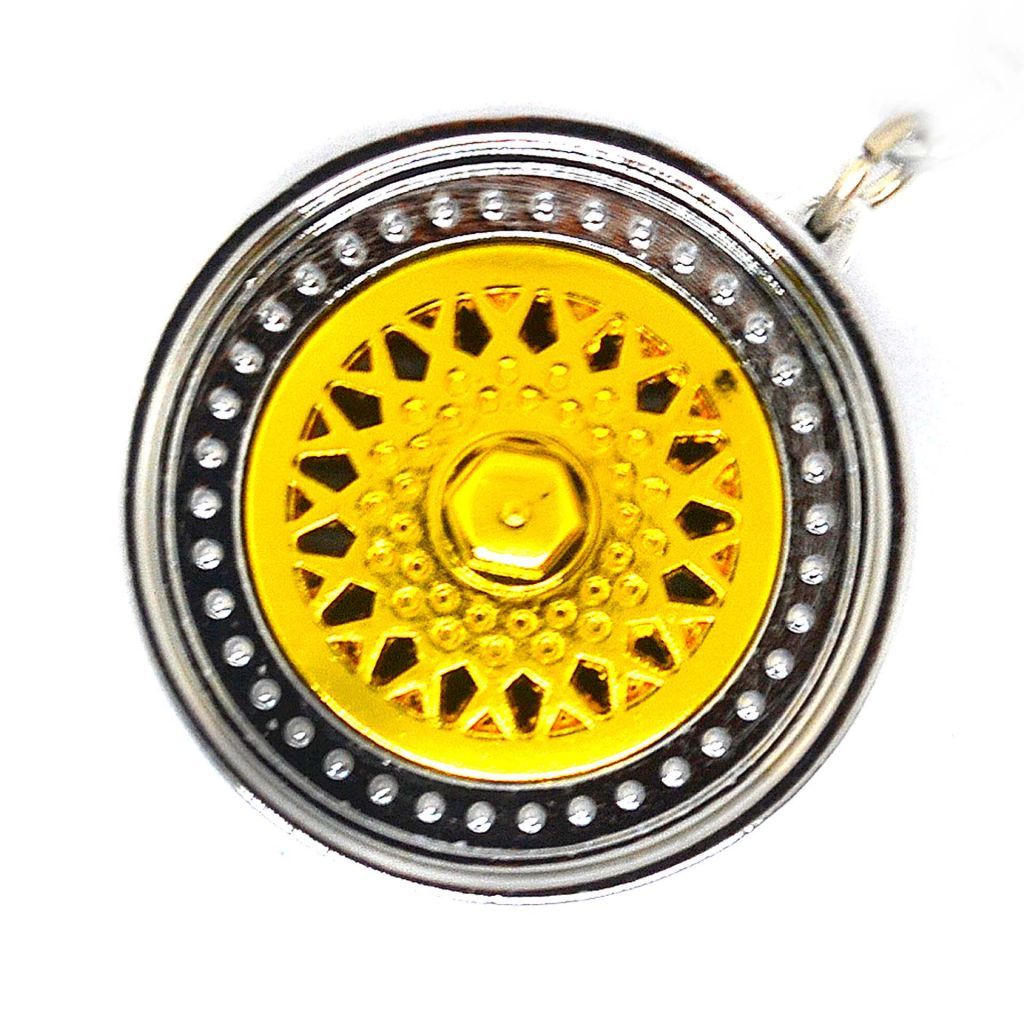 WHEEL DISK (RIM) KEYCHAIN - GOLD