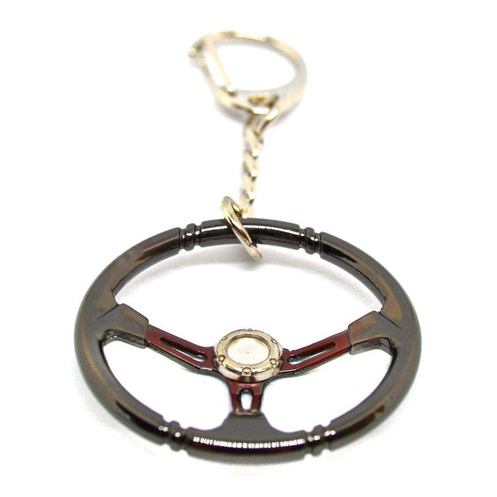 RACING STEERING WHEEL KEYCHAIN - RED