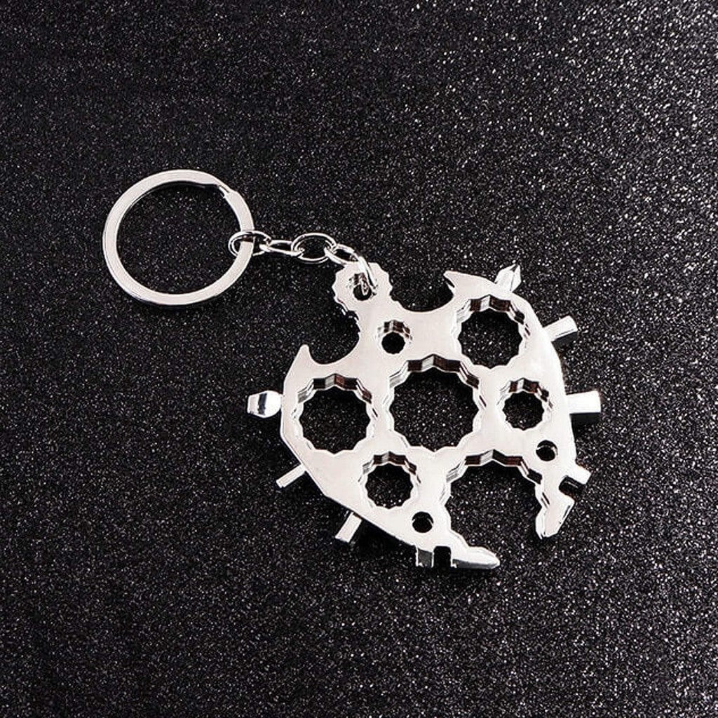 MULTITOOL KEYCHAIN "TURTLE" 20 IN 1 - CHROME