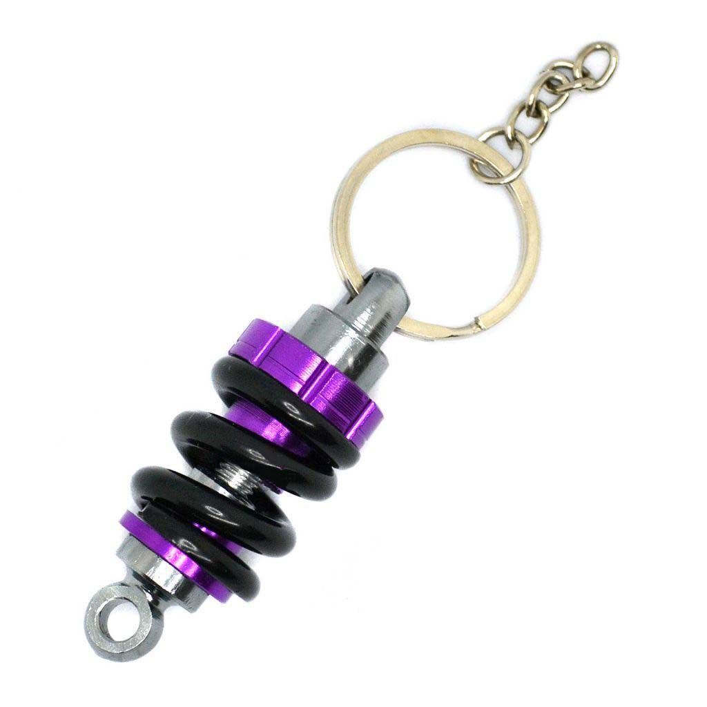 DISASSEMBLED SHOCK ABSORBER KEYCHAIN - PURPLE