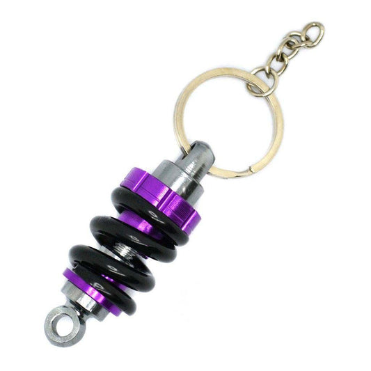 DISASSEMBLED SHOCK ABSORBER KEYCHAIN - PURPLE