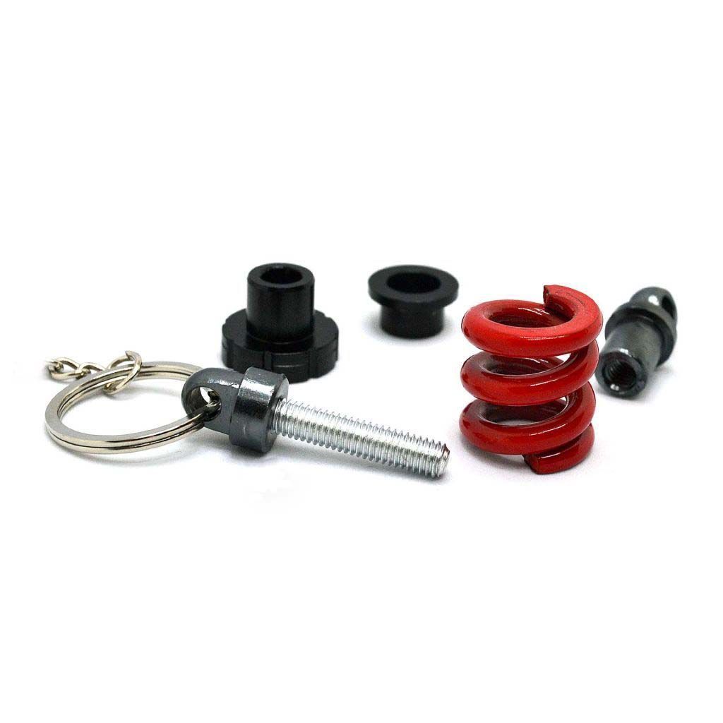 DISASSEMBLED SHOCK ABSORBER KEYCHAIN - RED