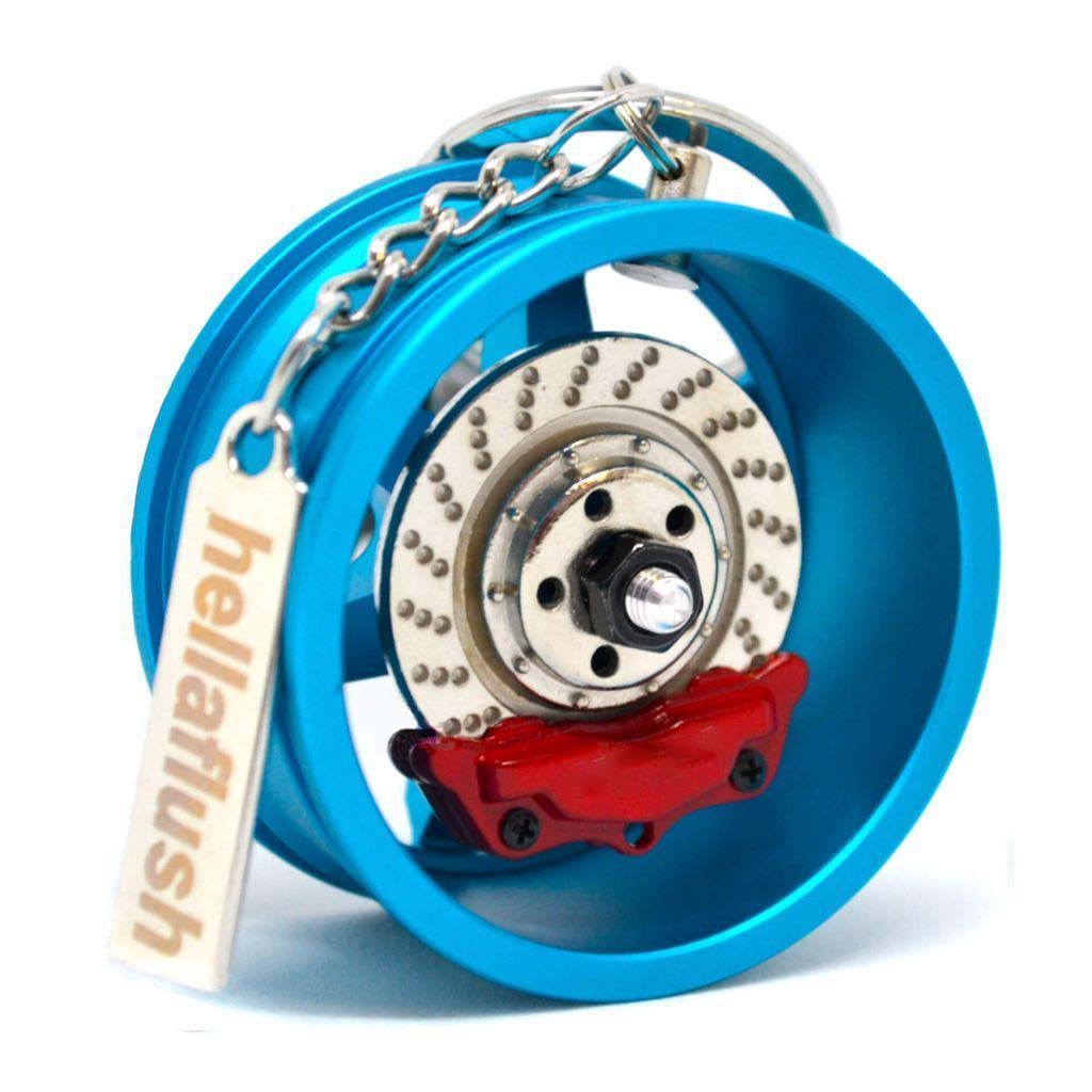 WHEEL RIM KEYCHAIN - BLUE