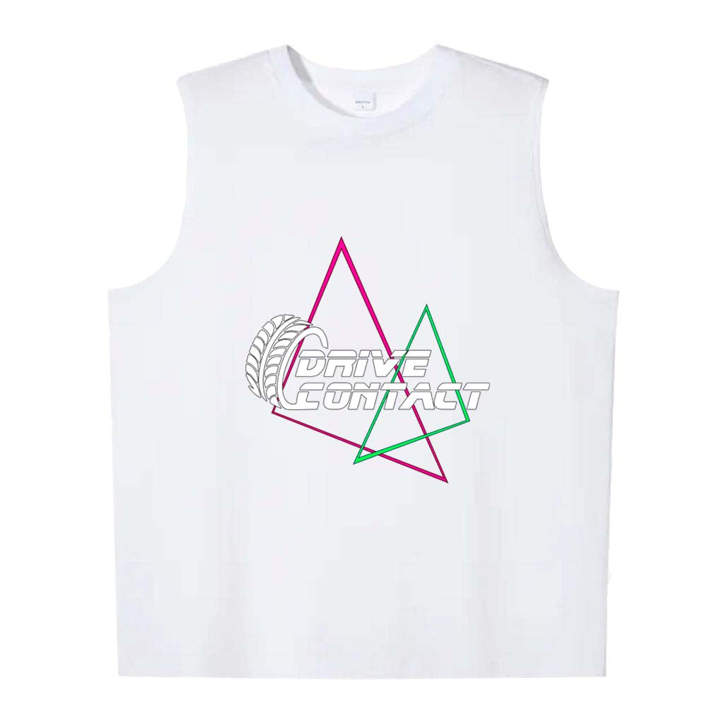 DriveContact: Men's Motorsport Tank Top - WHITE