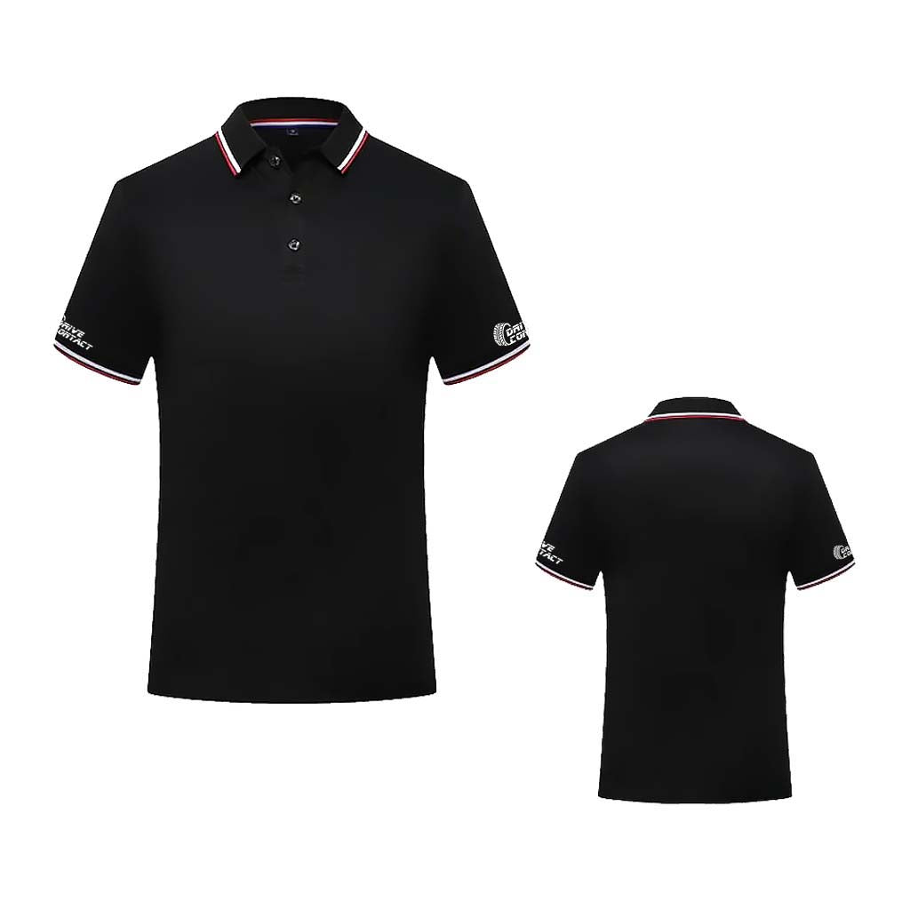 DriveContact Unisex Motorsport Polo - BLACK