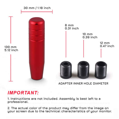 EXTENDED GEAR SHIFT KNOB "JDM-STYLE" - RED