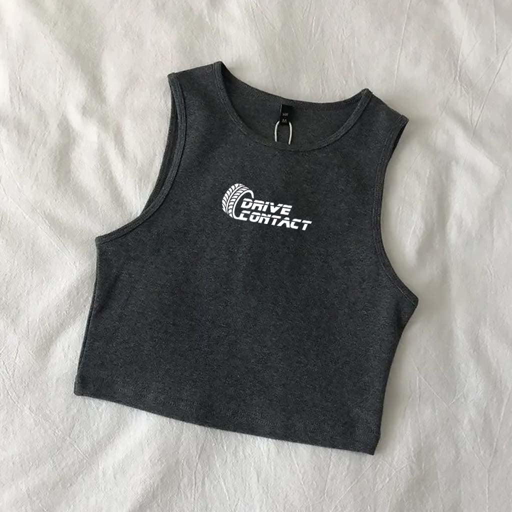 DriveContact Women's Tank Top - DARK GREY & WHITE