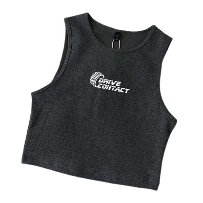 DriveContact Women's Tank Top - DARK GREY & WHITE