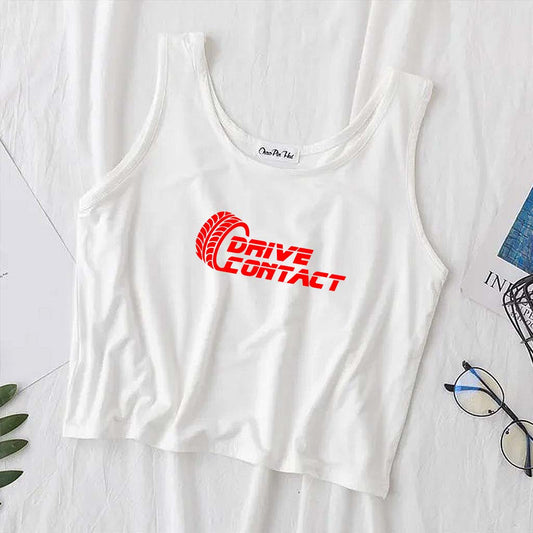 Women's DriveContact Tank Top - WHITE & RED