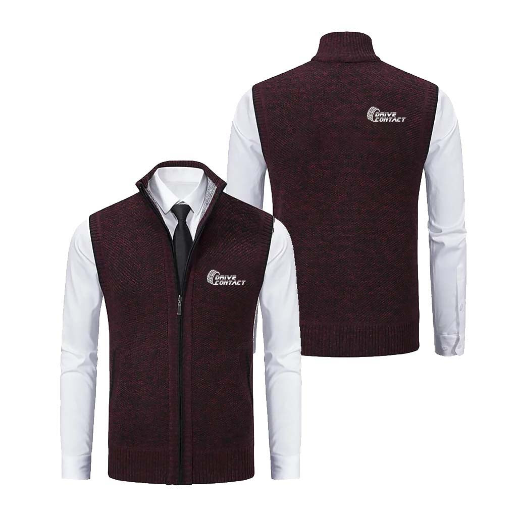 DriveContact Men's knitted zip vest - DARK PURPLE