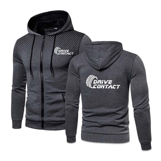 DriveContact Hoodie - GREY & WHITE