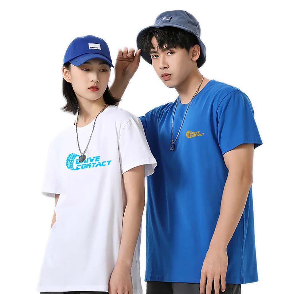 DriveContact Crewneck T-shirt - BLUE LOGO