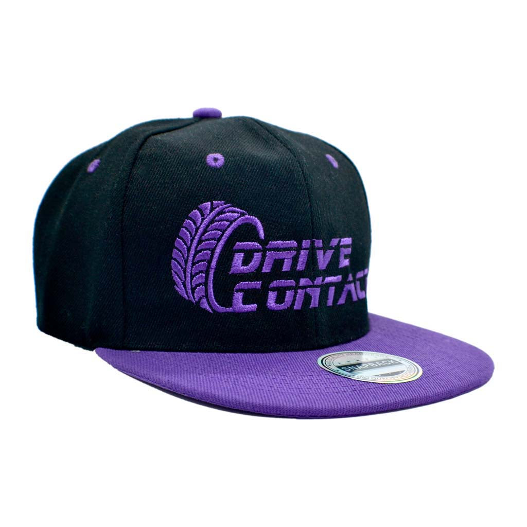 DriveContact embroidered snapback cap - BLACK & PURPLE