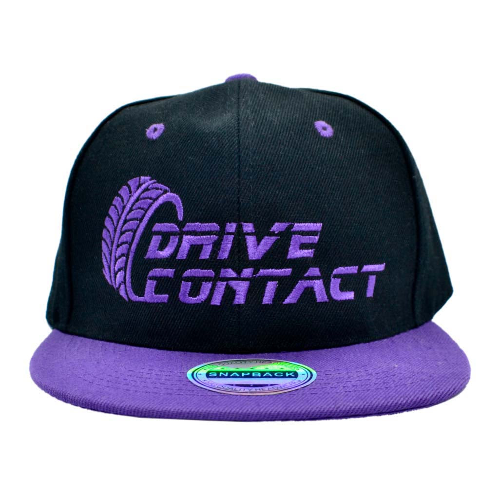 DriveContact embroidered snapback cap - BLACK & PURPLE