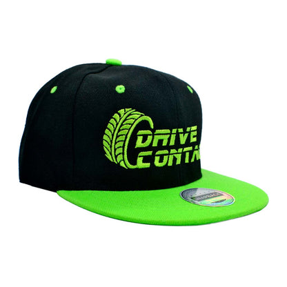 DriveContact snapback cap - BLACK & BRIGHT GREEN