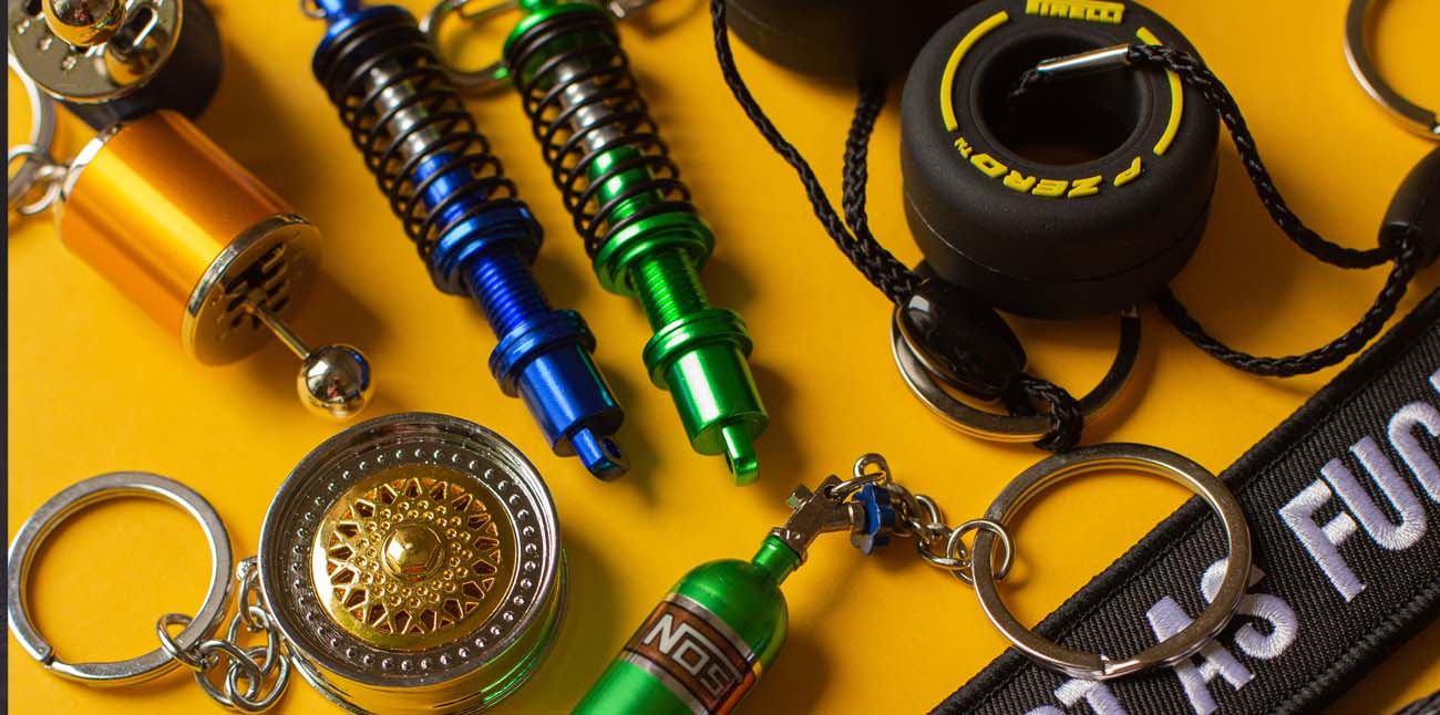 Tuning keychains for car lovers in JDM-style and tuning