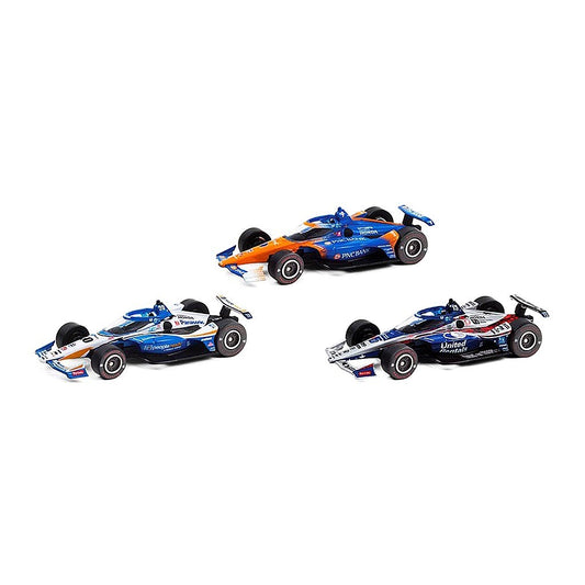 PODIUM SET OF 3 INDYCARS FROM THE "105TH INDY 500" 2021 - 1:64