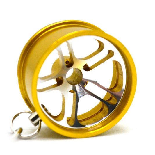 WHEEL-SHAPED RIM WITH CARABIN - GOLD