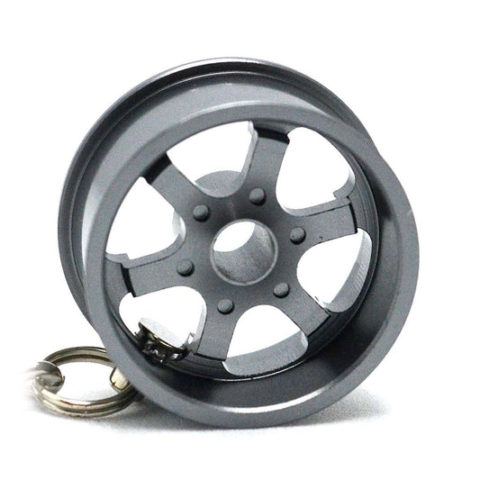 WHEEL-SHAPED RIM WITH CARABIN - GREY