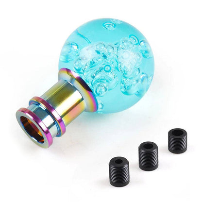 Decorative gear shift knob - blue acrylic ball "Bubble"