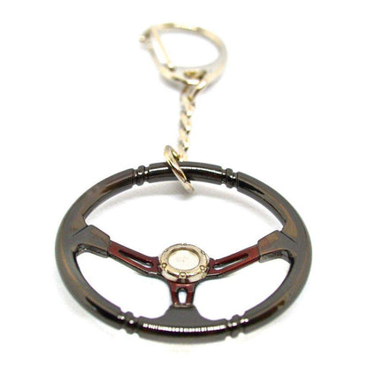 RACING STEERING WHEEL KEYCHAIN - RED