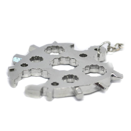 MULTITOOL KEYCHAIN "TURTLE" 20 IN 1 - CHROME