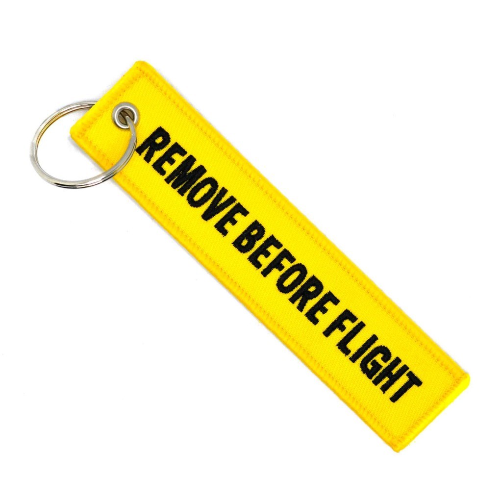 REMOVE BEFORE FLIGHT KEYCHAIN