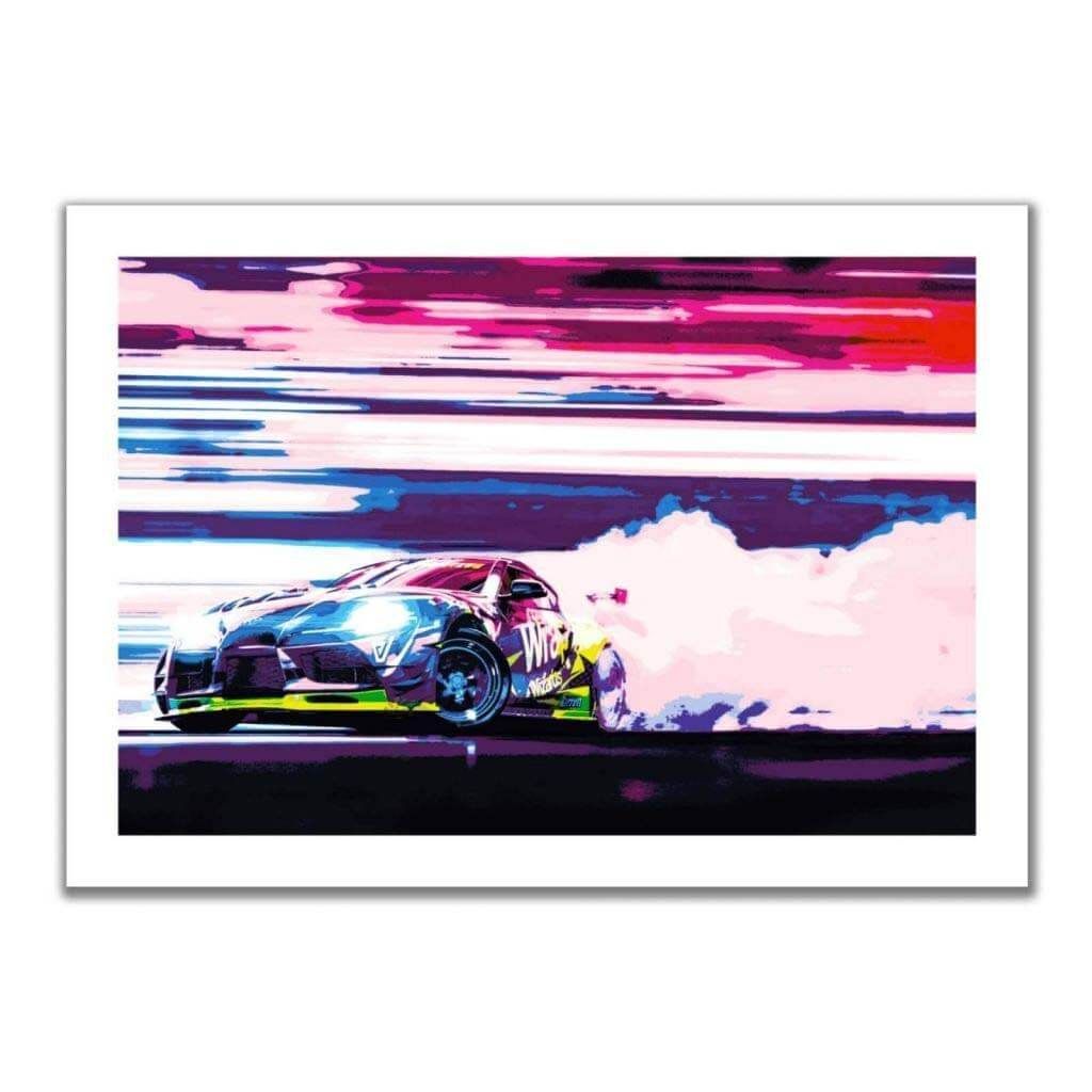 RACING ART PRINTS: TOYOTA SUPRA A90 (J29/DB) IN DRIFT